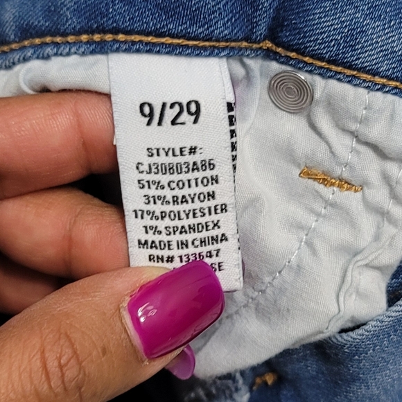 Celebrity Pink Medium Wash Cuffed Denim Shorts - Picture 3 of 7